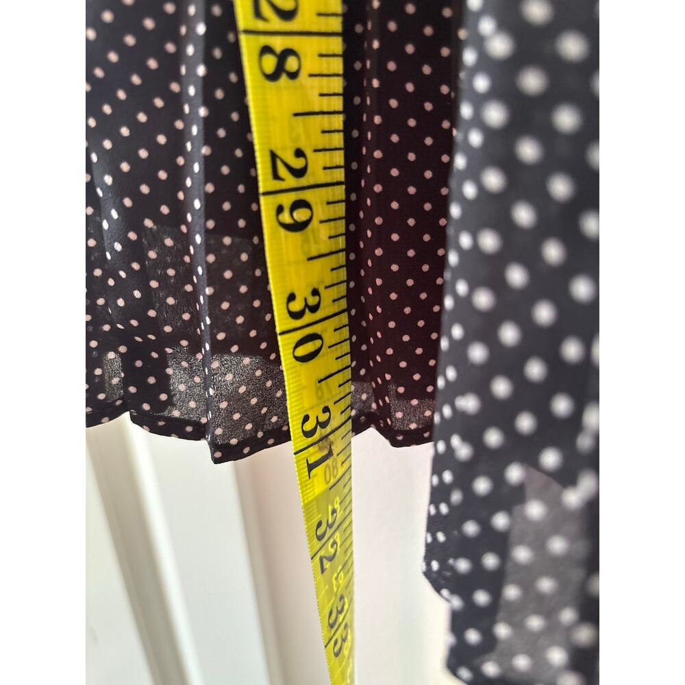 Jack Wills Black White Polka Dot Sleeveless Pleated Shirt Dress Women’s US 2 - Picture 9 of 13